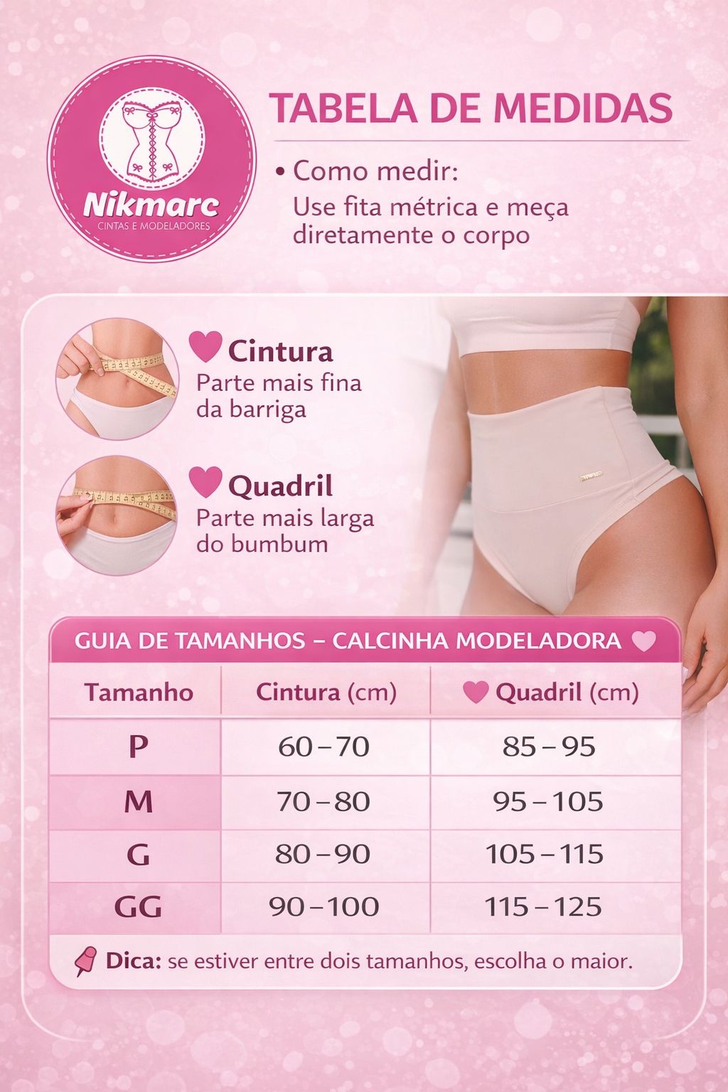 Calcinha Modeladora Pala Alta sem Barbatanas