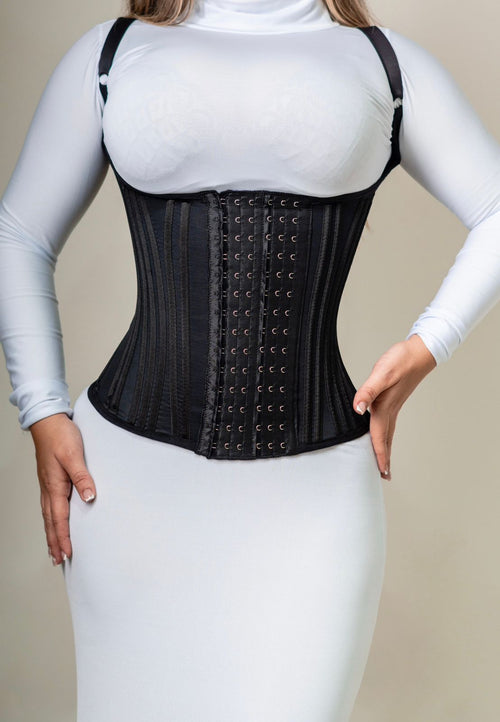 Cinta Modeladora Colete com Alças 33 Barbatanas 6 Níveis de Regulagem