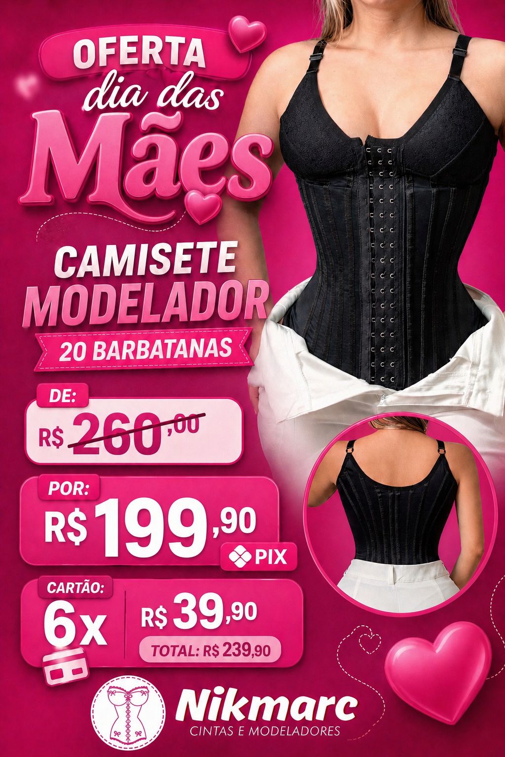 Cinta Camisete 20 Barbatanas